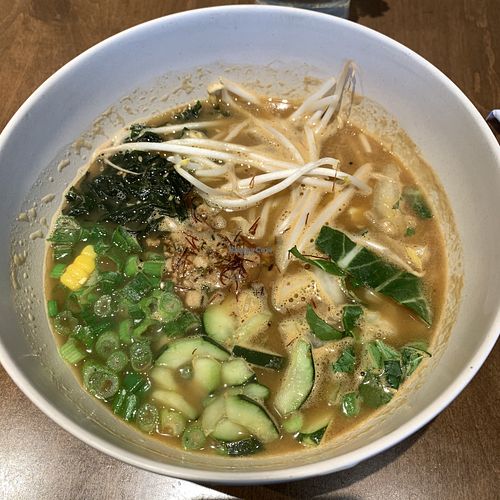 Vegan ramen. Could have been more tofu and flavor  at Flower Child in Rockville