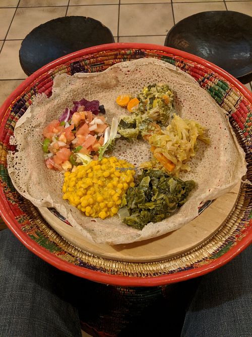 Veggie plate at Addis Abeba in Barcelona