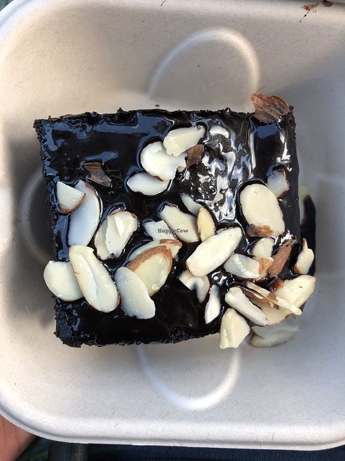 Chocolate cake.  Soooo good!  at Cafe Roots-N-Kulchah in St Croix