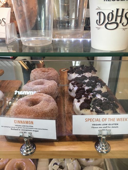 Cinnamon & sugar and a daily special.  at Doughheads in Newcastle