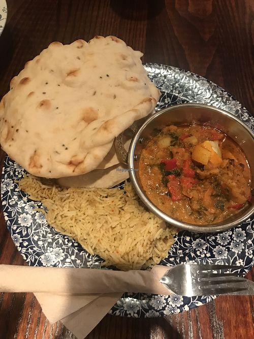 Vegan curry  at The Ice Wharf in North West London