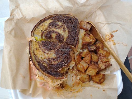 Vegan tofu reuben!!! at VegOut in Bethlehem