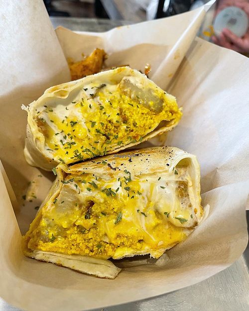 Breakfast burrito  at VegOut in Bethlehem
