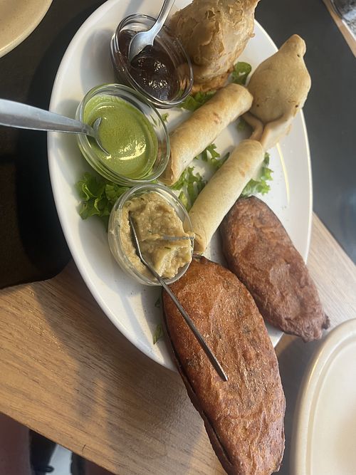 Mixed starter for 2  at Govindas in Tenerife