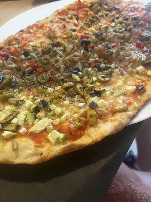 Pizza!   at Govindas in Tenerife