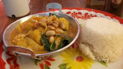 Massaman curry at Zaap Thai Street Food in Newcastle Upon Tyne