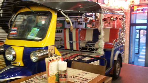 Tuk tuk at Zaap Thai Street Food in Newcastle Upon Tyne
