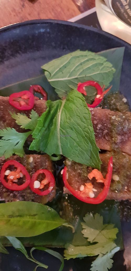 Pressed tofu, amazingly tasty at Rice Paper Scissors in Fitzroy