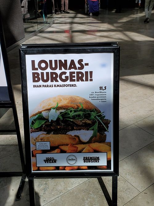 Signage at Bun2Bun - Kamppi Shopping Center in Helsinki