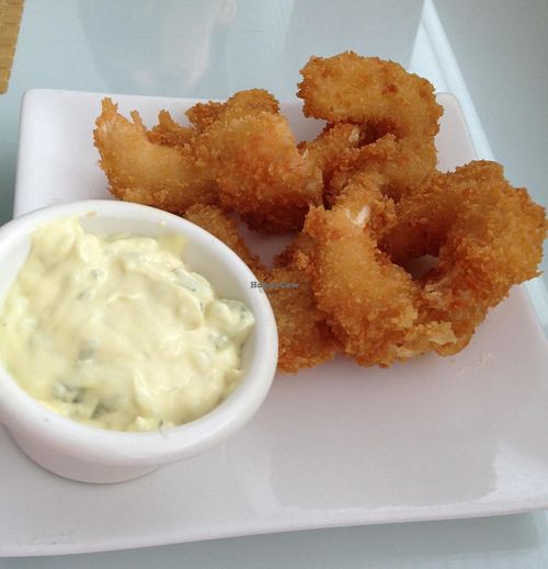 a side order of yam protein (you must ask for it fried) w/ a side of tartar sauce (taste better than fried shrimp!) at Loving Hut in Phoenix