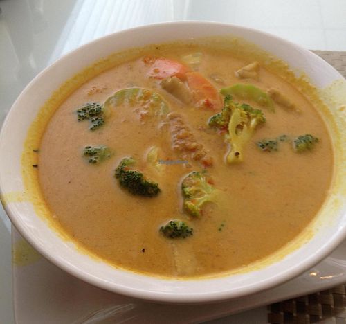 Coconut Curry soup (huge bowl!) at Loving Hut in Phoenix