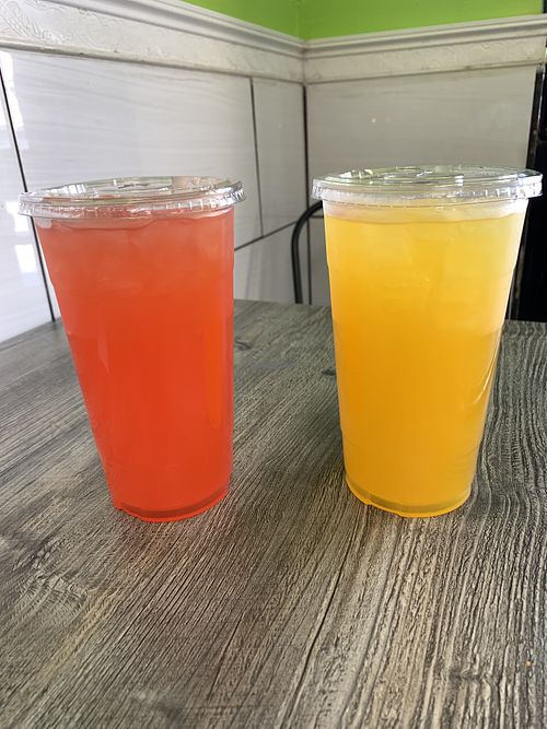 Watermelon lemonade and passion fruit lemonade   at Pots N Woks in Whittier