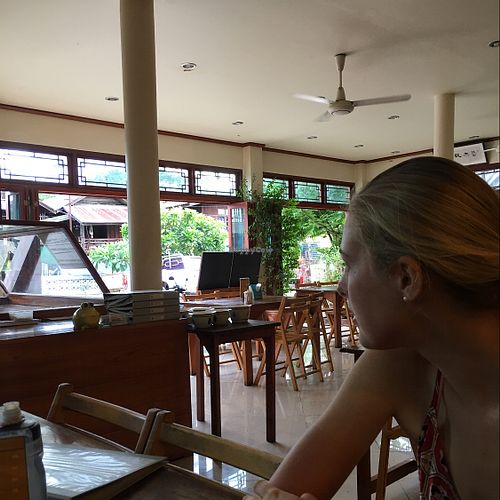 looking outside at Chew Xin Jai in Pai