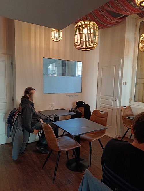 Inside the restaurant at Le Comptoir Syrien in Saint-etienne