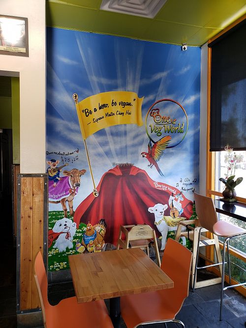 Wall decor at One Veg World in Duarte