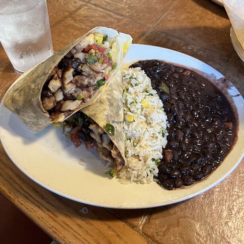 vegan burrito  at On The Border in Escondido