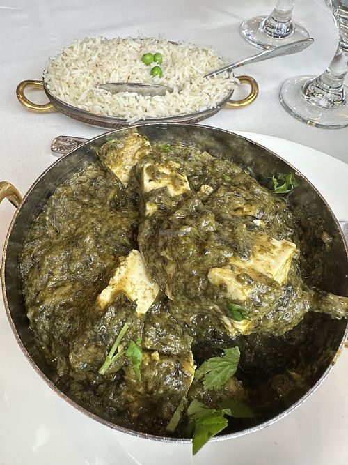 Tofu saag- huge!  at The Maharaja in Cambridge