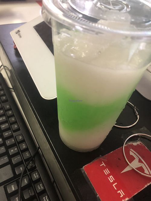 two flavored slush at Cool Tea in Las Vegas