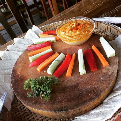 Hummus plate  at Sky Bar in Koh Rong