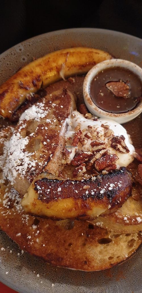 French toast, ask for vegan at Feedback Cafe in Yarraville