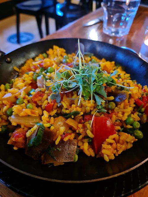 Spanish vegan paella at VAULT in Yarraville