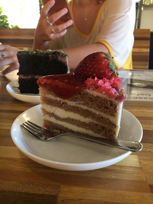 Strawberry cake - amazing! at Pando Cafe in Kota Kinabalu