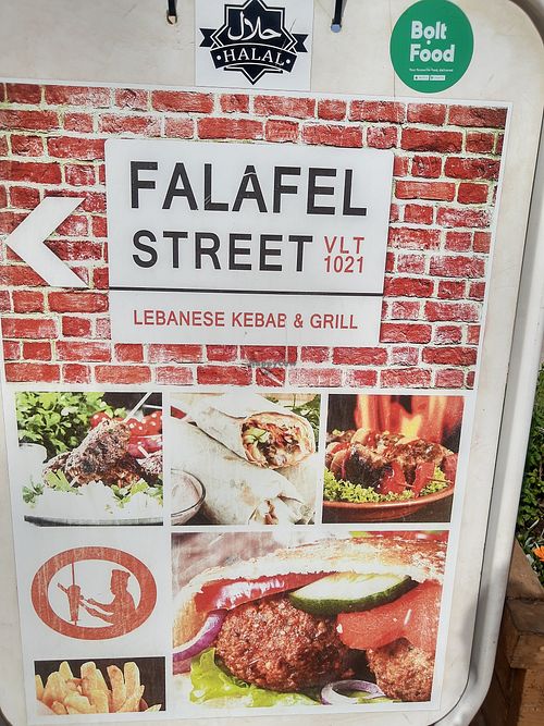 Advert at Falafel Street in Valletta