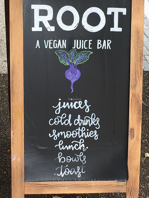 Look for the sign board (1) at Root in Newport