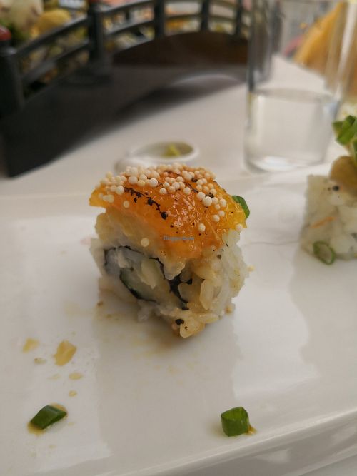 Orange and amaranth 7/10 at Legumi Sushi Vegan in Lisbon