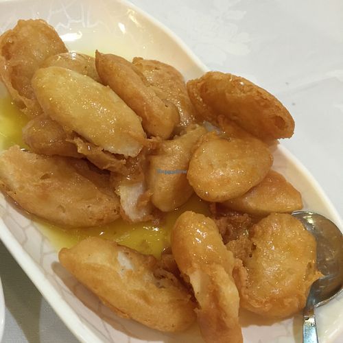 Deep fried yam with lemon sauce at Cute Fei in Kowloon