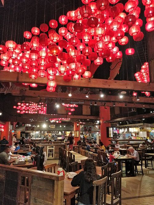 Food Republic dining area and decor at Thunder Tree 擂茶树 - VivoCity in Central Singapore