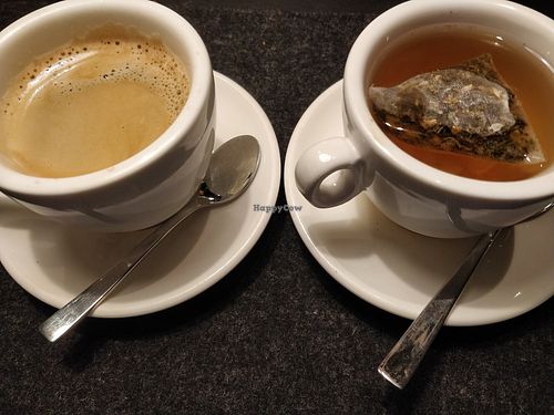 Coffee and chamomile tea at Hans im Glück - Vivocity  in Central Singapore