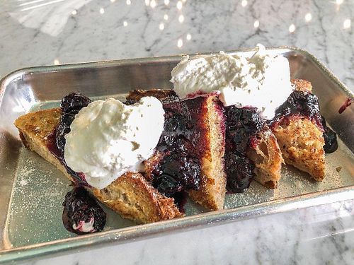 French toast at Counterpart Vegan in Los Angeles