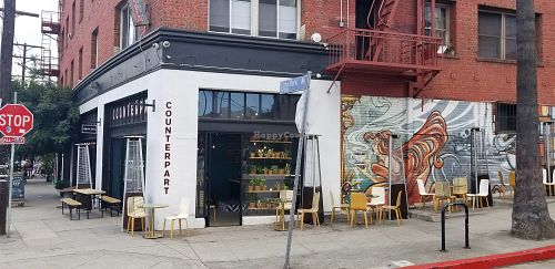 Outside at Counterpart Vegan in Los Angeles