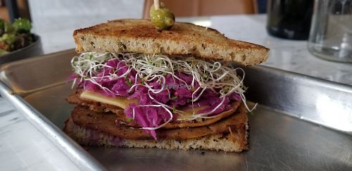 Half Pastrami Sandwich at Counterpart Vegan in Los Angeles