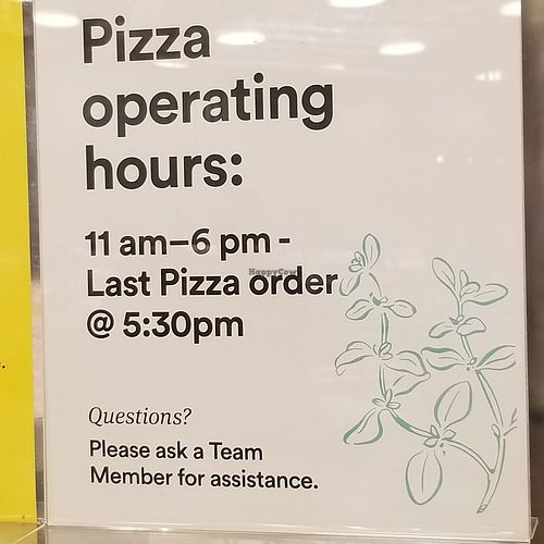 Pizza hours at Whole Foods Market in Sedona