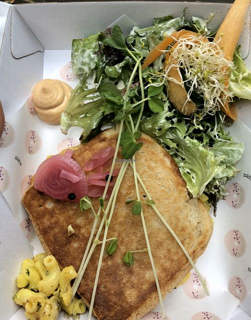 Mac and cheese toasty  at Miss Sina - Surry Hills in Surry Hills