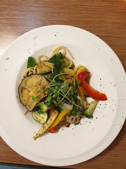 烤蔬菜義大利麵 at MIMIEYES 瞇瞇眼 - Mī Mī Yǎn in New Taipei City