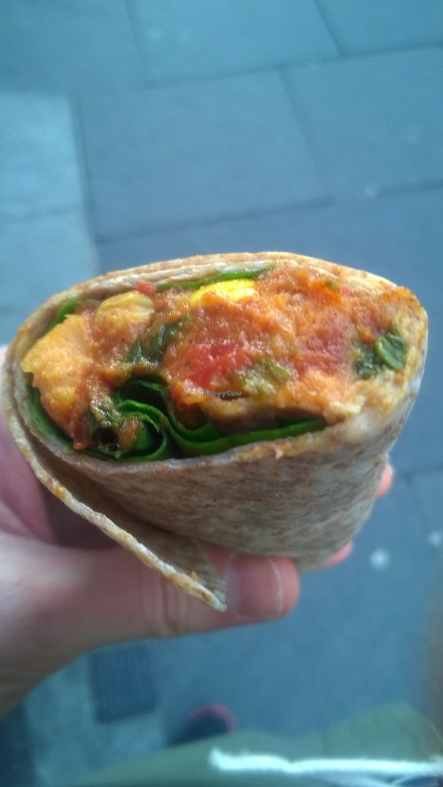 Chickpea and spinach wrap at The Naked Deli - Grey St in Newcastle Upon Tyne
