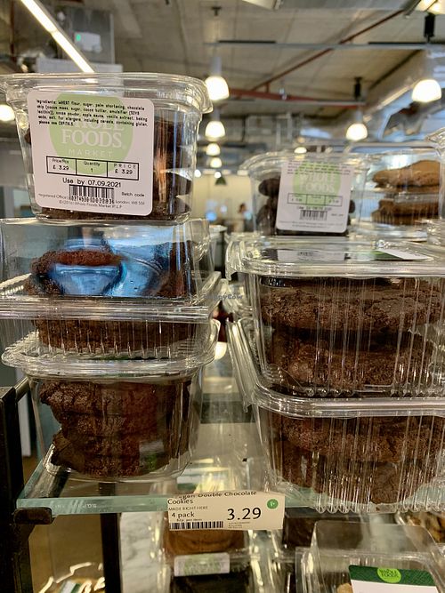 Vegan chocolate cookies  at Whole Foods Market in Richmond Upon Thames