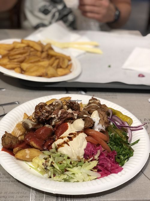 vegan gyros plate at Mr Falafel in Malmo