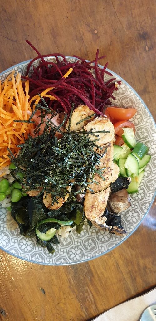 Sushi bowl at Plant Based Wholefoods in Katoomba