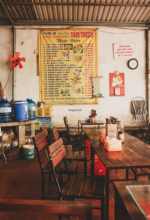 seating at Tinh in Hue