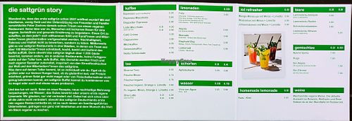 Menu page at Sattgrün Kolumba Viertel - Mitte at Sattgrün Kolumba Viertel - Mitte in Cologne