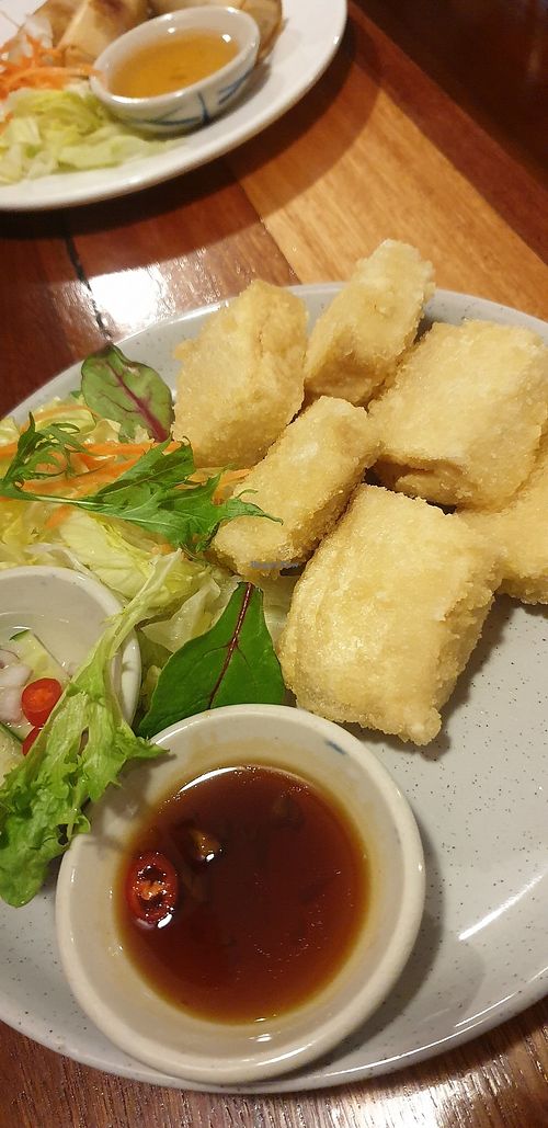 Silken tofu with dips at Thai On Charles in Seddon