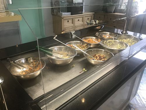 Choice of salad bar at The GreenHouse Cafe in Shrewsbury