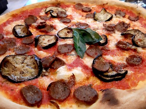 One of the vegan pizzas. at MammaMia in The Hague