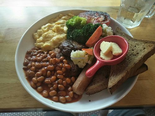 Vegan breakfast for lunch with Just egg. at Pie Society - Xingfu in Shanghai