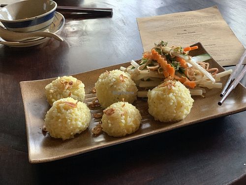 Mushroom sticky rice  at Oneness Chay in Hanoi