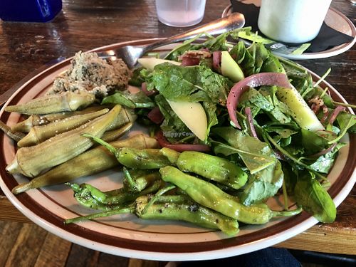 Vegan organic farmer’s plate from local farmers. EXCELLENT!!! at Earl's in Winston-salem